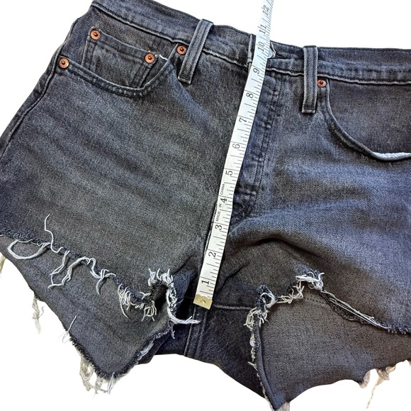 Levi’s 501 Faded Black Size 25 Button Fly Denim Shorts - Picture 4 of 10